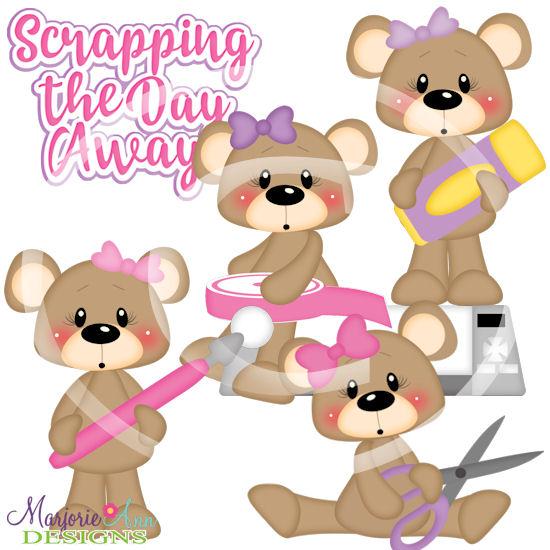 Frannie Scrapping The Day Away SVG Cutting Files + Clipart - Click Image to Close